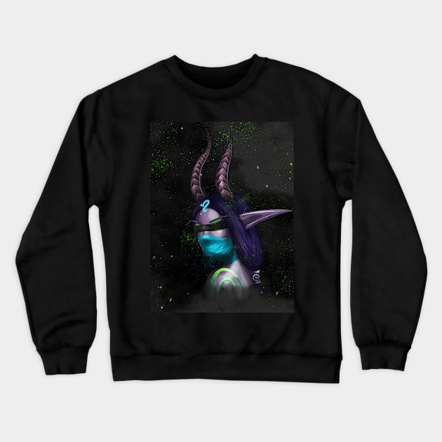 Demon Hunter Night Elves Crewneck Sweatshirt by Olena Tyshchenko